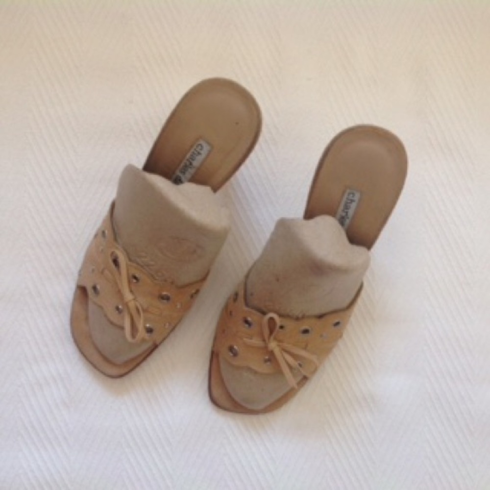 Summer Sandals Charles David Women’s Sliders Sandals Suede Tan Size 7